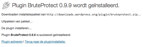 Wordpress BruteProtect Plugin installatie 6